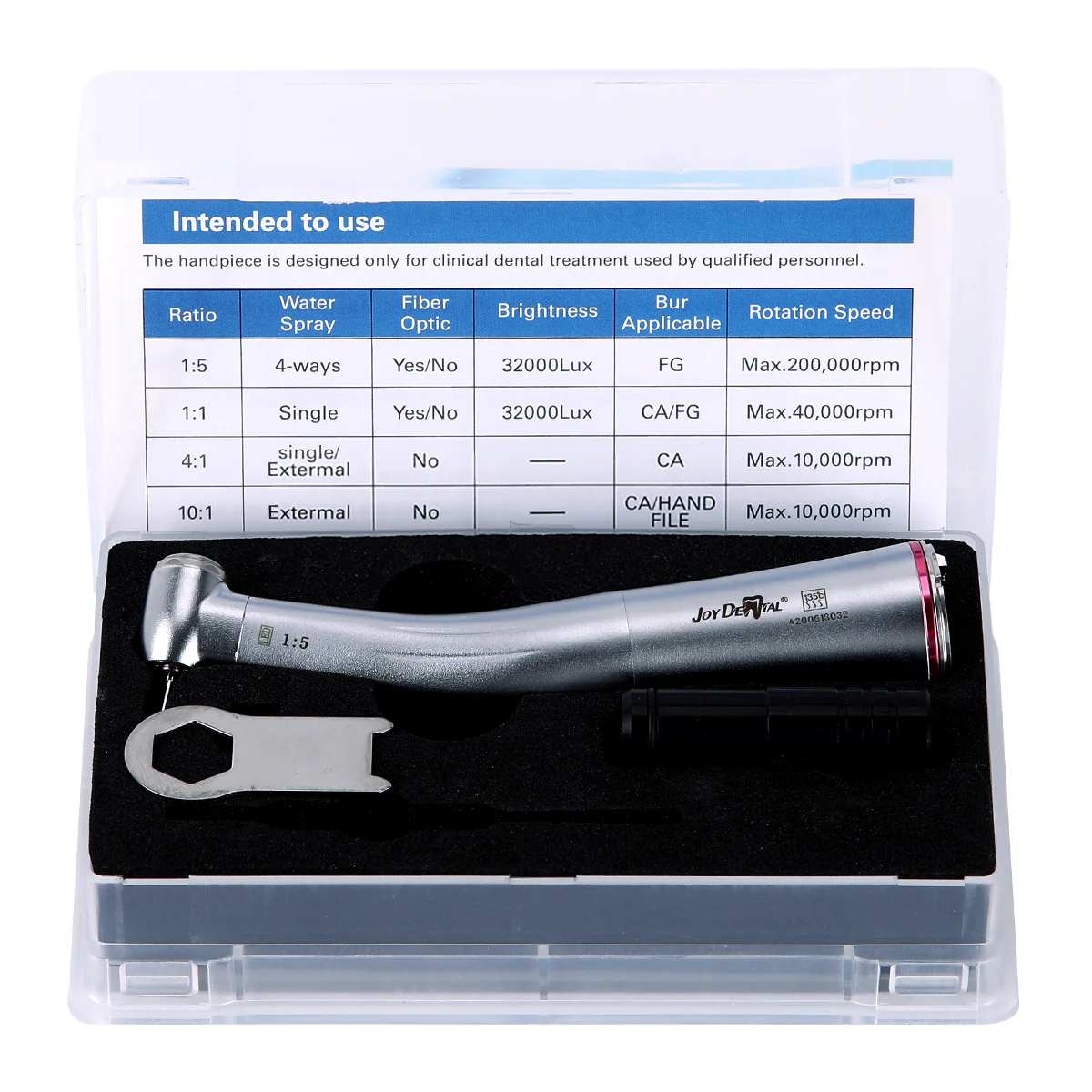 1:5 Electric Fiber Optic Contra Angle Handpiece Internal Four Way Spray