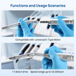 COXO Dental 1:1 Low Speed Handpiece 20° Straight Head External Water Spray - pairaydental.com
