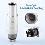 COXO CX207-G High Speed Air Turbine Handpiece Fiber Optic & 6 Holes LED Quick Coupler - pairaydental.com