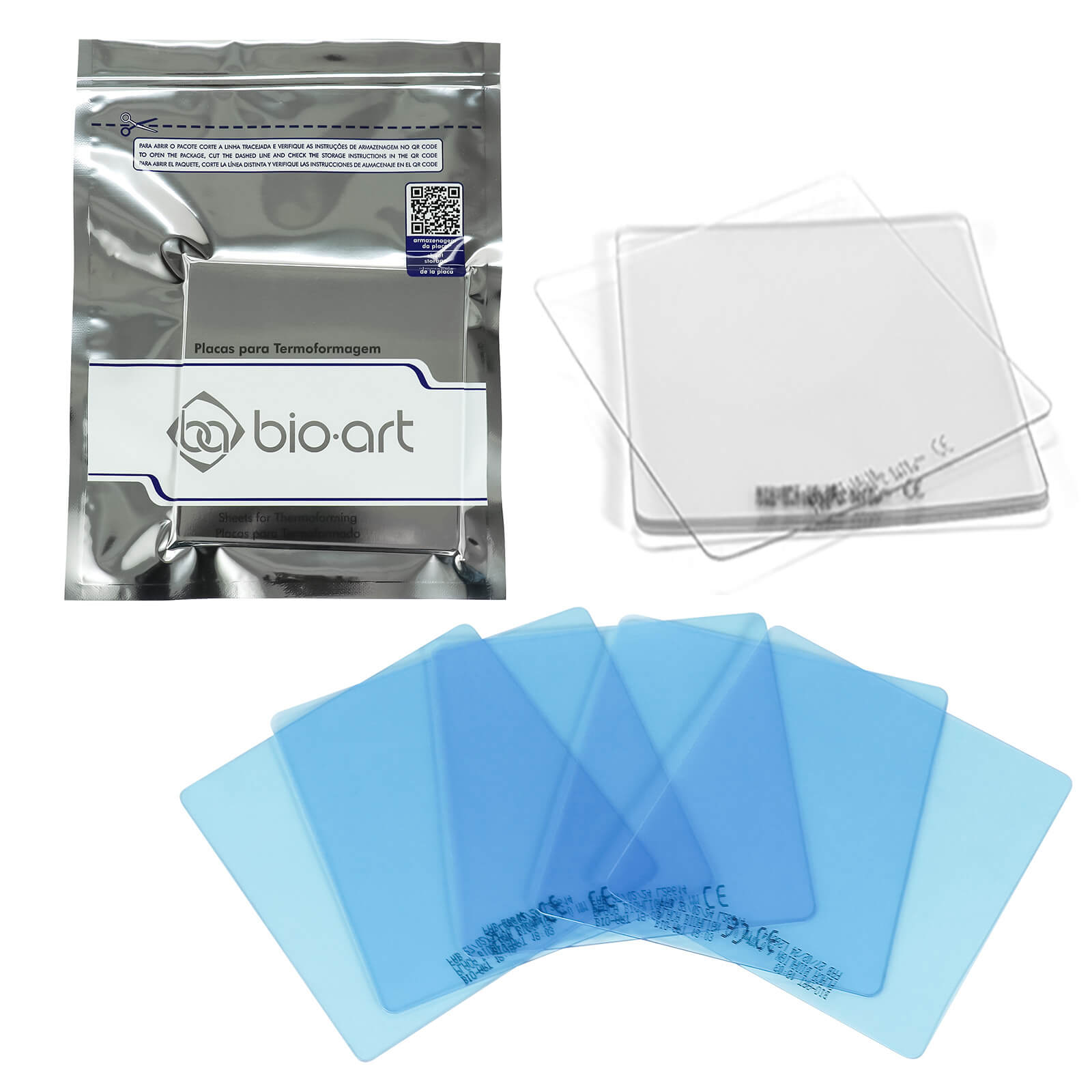 BIOART Dental Vacuum Forming BioAlign Plate Copolyester Square 5"x5" - pairaydental.com