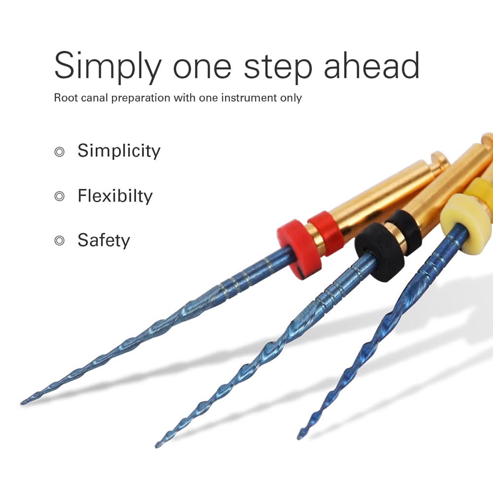 Endo Reciprocating Niti Rotary Engine Files Heat Activated 25mm Assorted 25-50# 3pcs/Pk - pairaydental.com