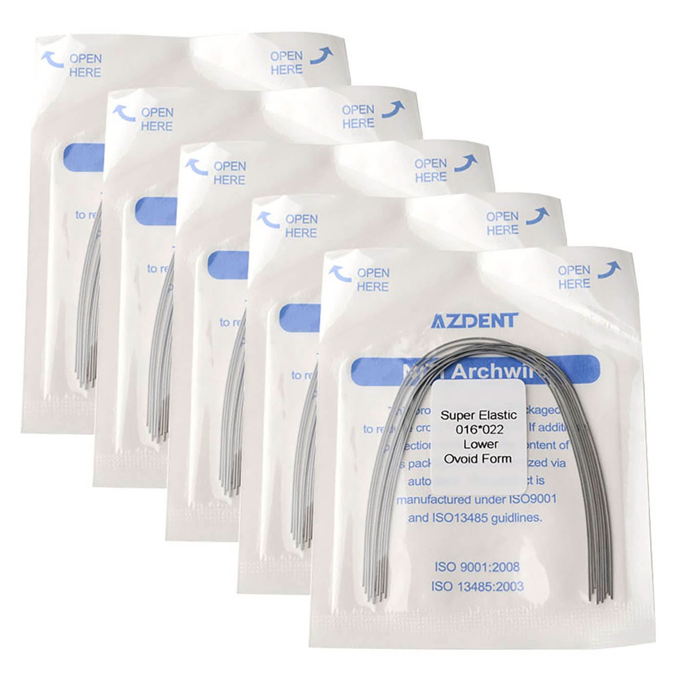 Dental Orthodontic Archwires Niti Super Elastic Ovoid Rectangular Full Size 10pcs/Pack - pairaydental.com