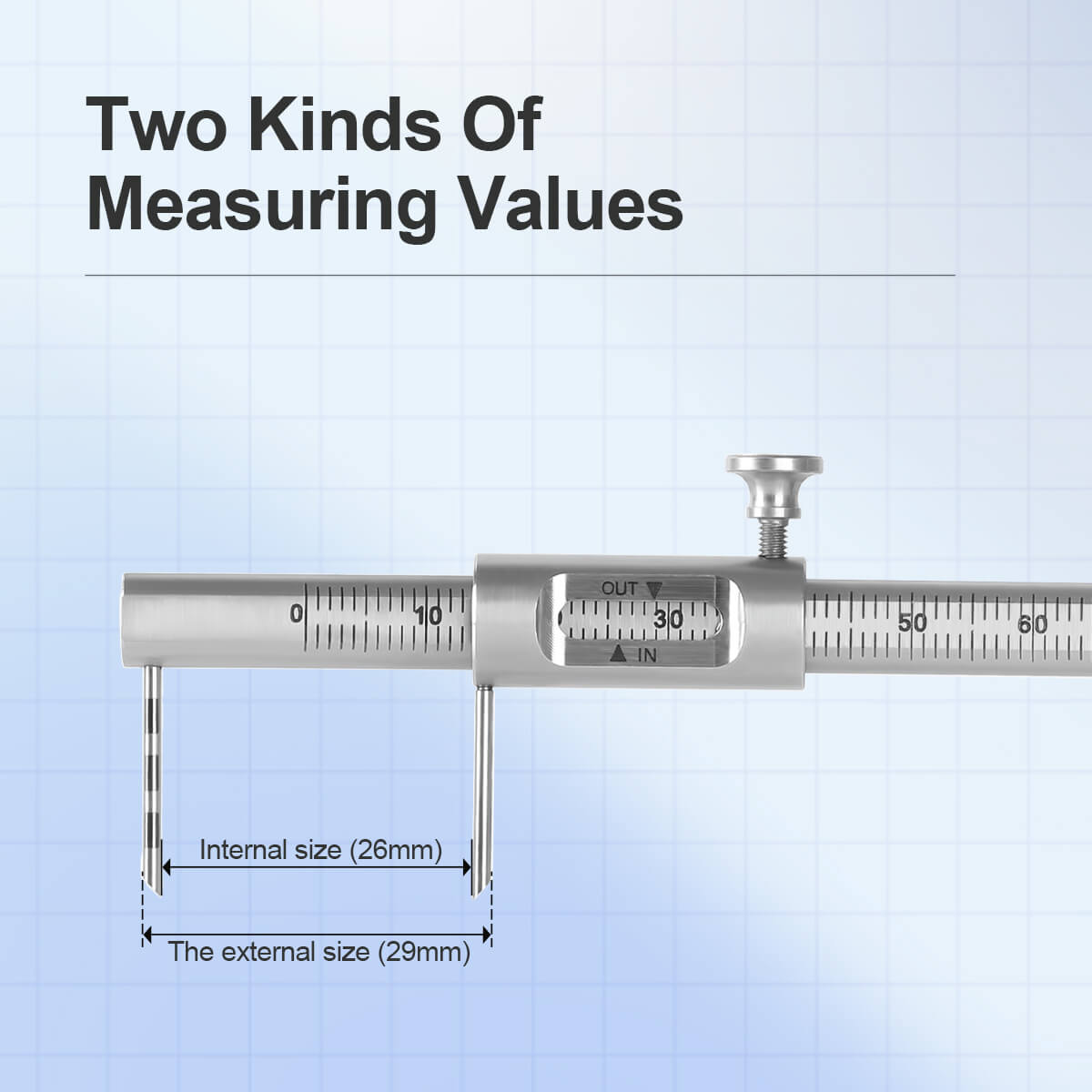 Dental Implant Measuring Gauge Orthodontic Sliding Caliper 0-80mm - pairaydental.com