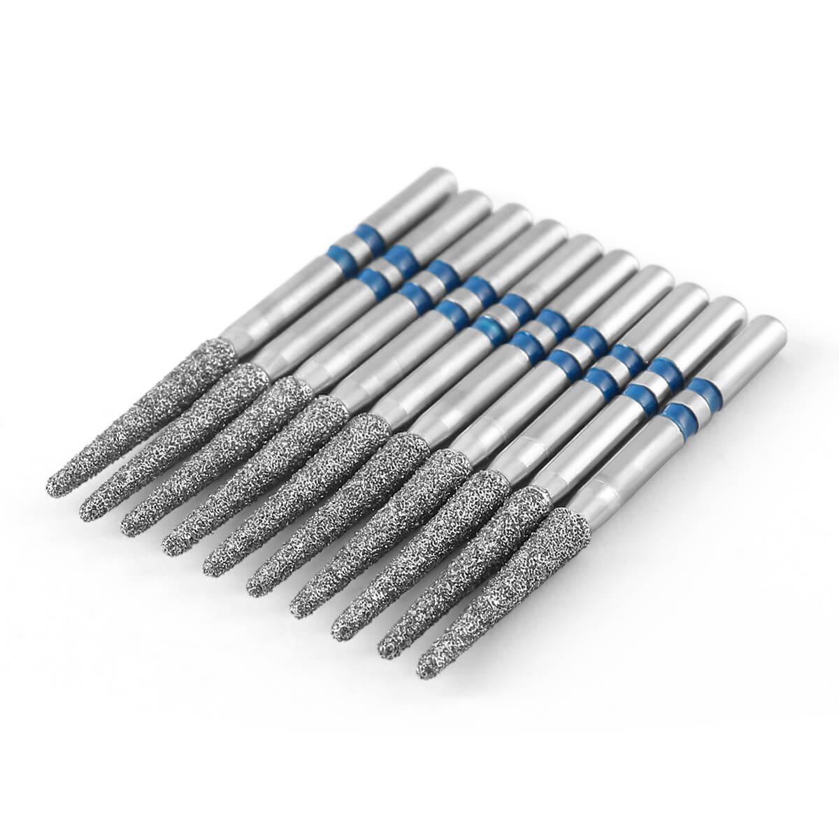 Dental Diamond Burs Cutting Zirconia Ceramic Z553-018M (848KR-018M) Flat End Taper 10pcs/Box - pairaydental.com