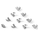 Dental Metal Lingual Button Bondable Single Wing 10pcs/Bag - pairaydental.com
