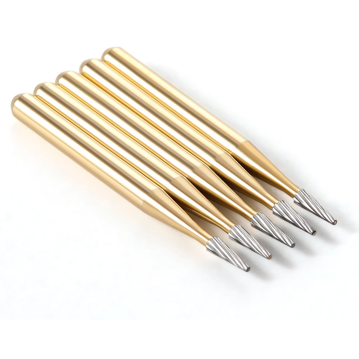 Dental Tungsten Carbide Burs Trimming & Finishing FG 7114 Taper Fissure 5pcs/Box - pairaydental.com