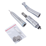 1:1 Low Speed Contra Angle & Straight Handpiece & 4 Holes Internal Water Spray Air Motor Set