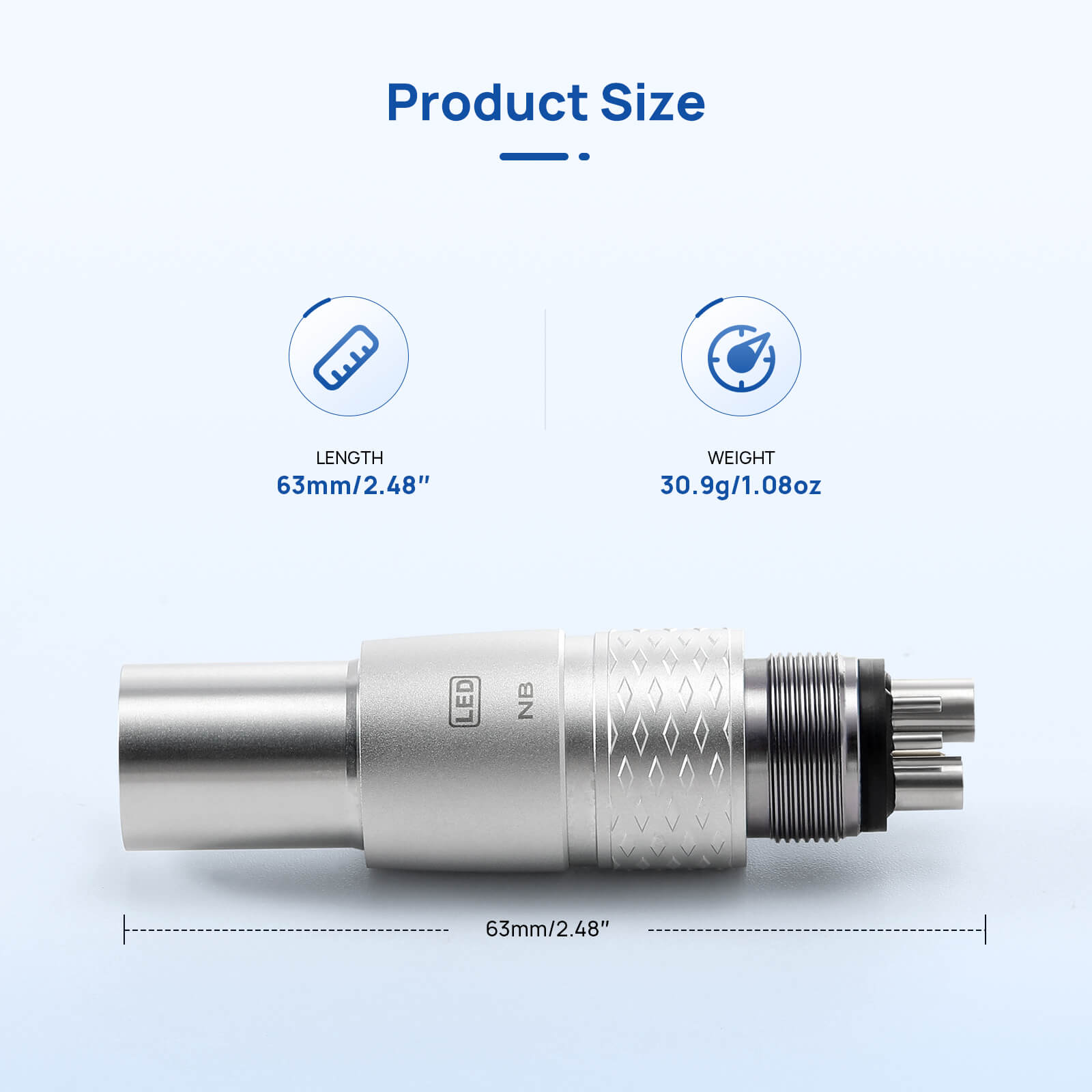 COXO CX207-G High Speed Air Turbine Handpiece Fiber Optic & 6 Holes LED Quick Coupler - pairaydental.com