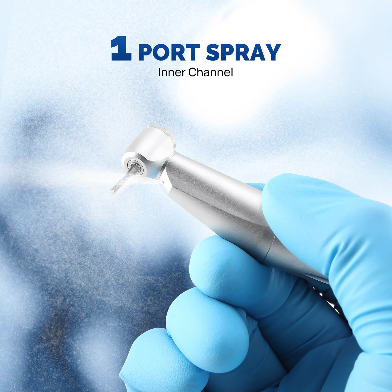 COXO Dental Low Speed Electric Handpiece 1:1 Contra Angle Straight Handpiece Air Motor 4 Holes