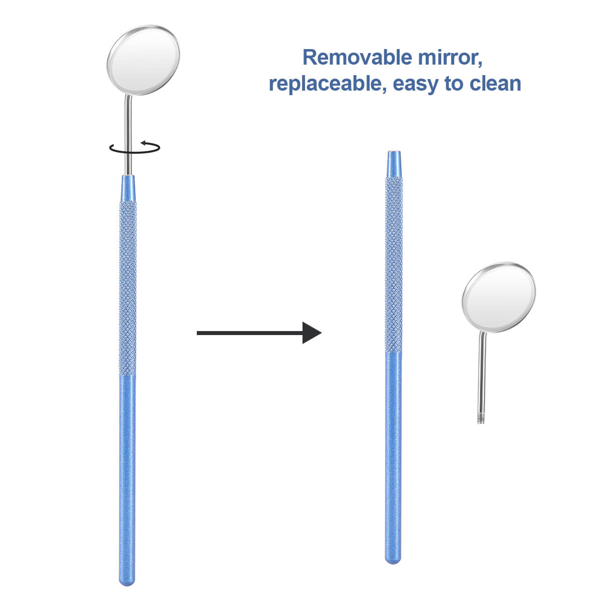 Dental Colorful Mouth Mirror Removable Mirror 8pcs/Kit - pairaydental.com