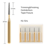 Dental Tungsten Carbide Burs Trimming & Finishing FG 7214 Taper Fissure 5pcs/Box - pairaydental.com