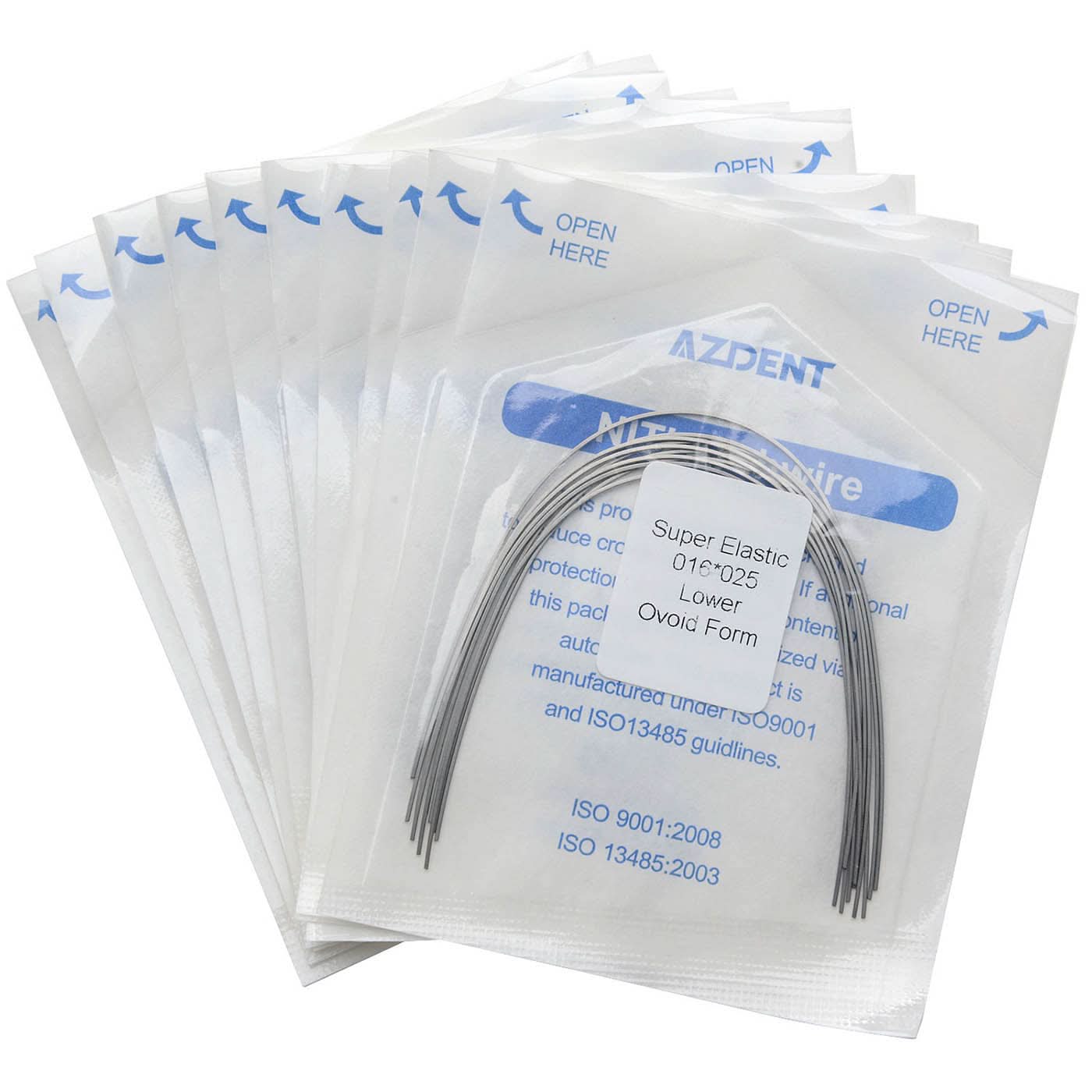 Dental Orthodontic Archwires Niti Super Elastic Ovoid Rectangular Full Size 10pcs/Pack - pairaydental.com
