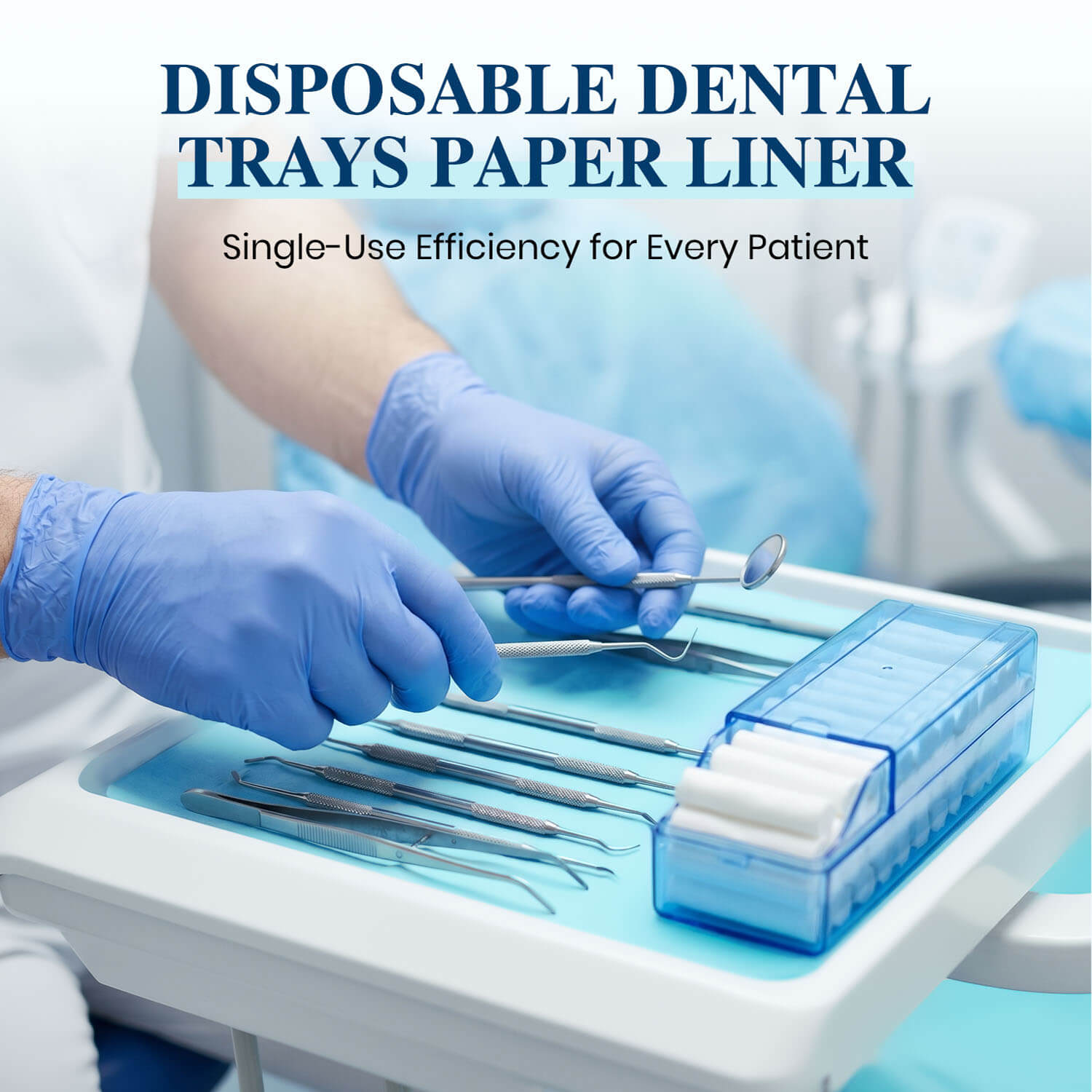 Dental Paper Tray Covers Size B 8.5" x 12.25" Blue Tray Liners 1000pcs/Case - pairaydental.com