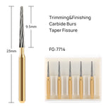 Dental Tungsten Carbide Burs Trimming & Finishing FG 7714Taper Fissure 5pcs/Box - pairaydental.com