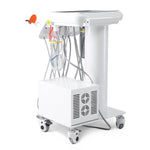Dental Portable Delivery Unit Cart with Air Compressor Built-in Woodpecker Ultrasonic Scaler & Curing Light - pairaydental.com