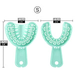6pcs Dental Impression Trays Full Mouth For Teeth Mold Tray S/M/L Green Color - pairaydental.com