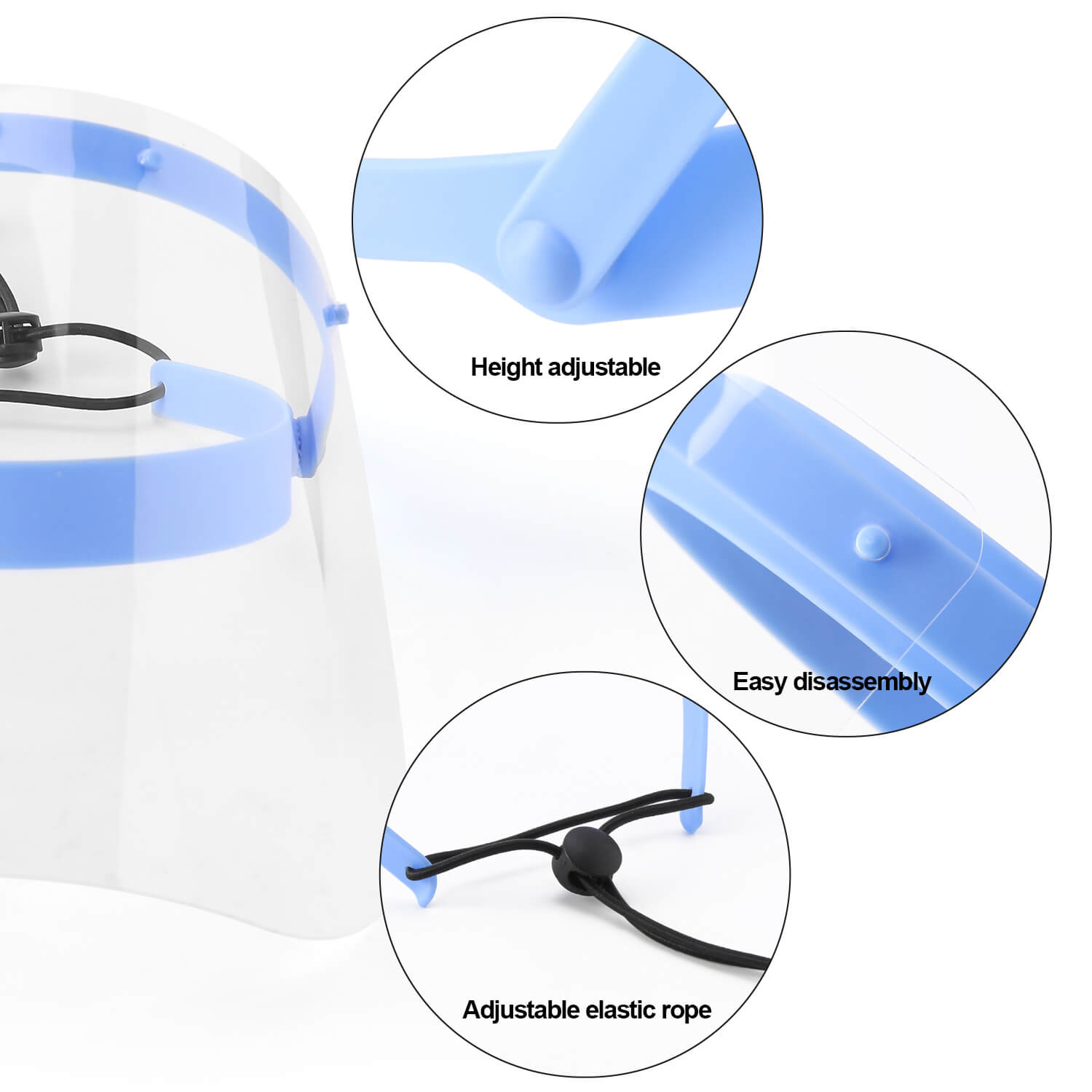 Dental Anti-Fog Medical Protective Full Face Shield with 10pcs Adjustable Shield - pairaydental.com