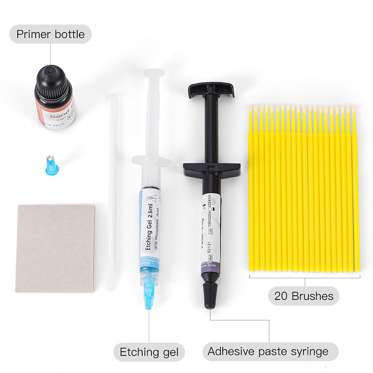 Prime Dental Light Cure Orthodontic Resin Adhesive – Ortho Bond 2 Syringe Kit – Made In USA