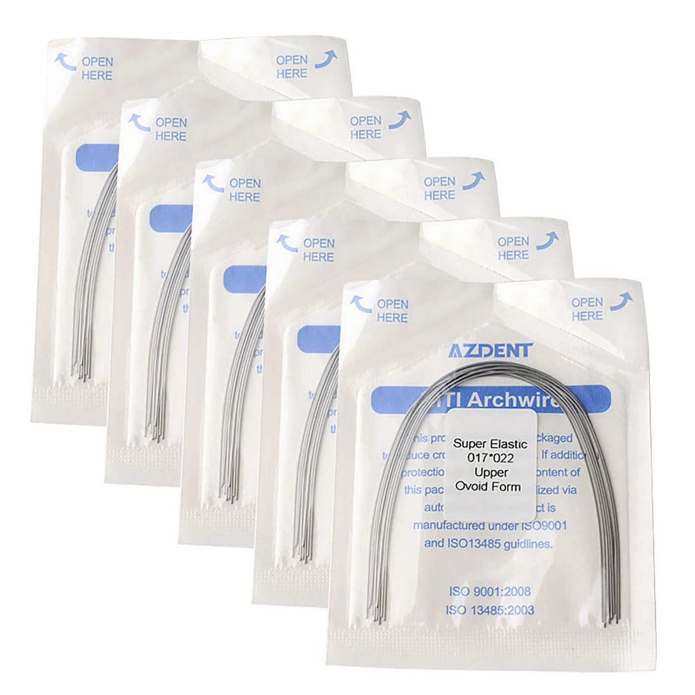 Dental Orthodontic Archwires Niti Super Elastic Ovoid Rectangular Full Size 10pcs/Pack - pairaydental.com