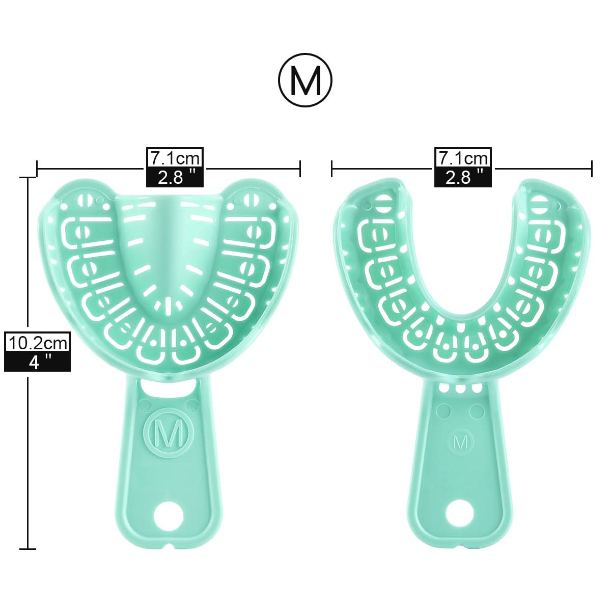 6pcs Dental Impression Trays Full Mouth For Teeth Mold Tray S/M/L Green Color - pairaydental.com