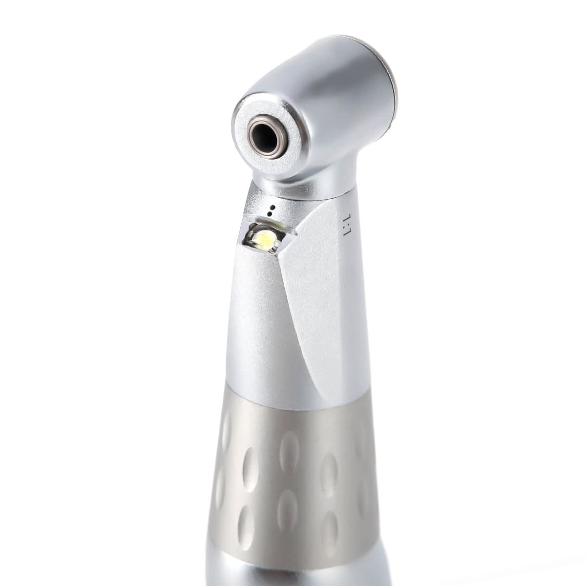 Dental 1:1 LED Low Speed Contra Angle Handpiece with E-generator Push Button Internal Spray - pairaydental.com