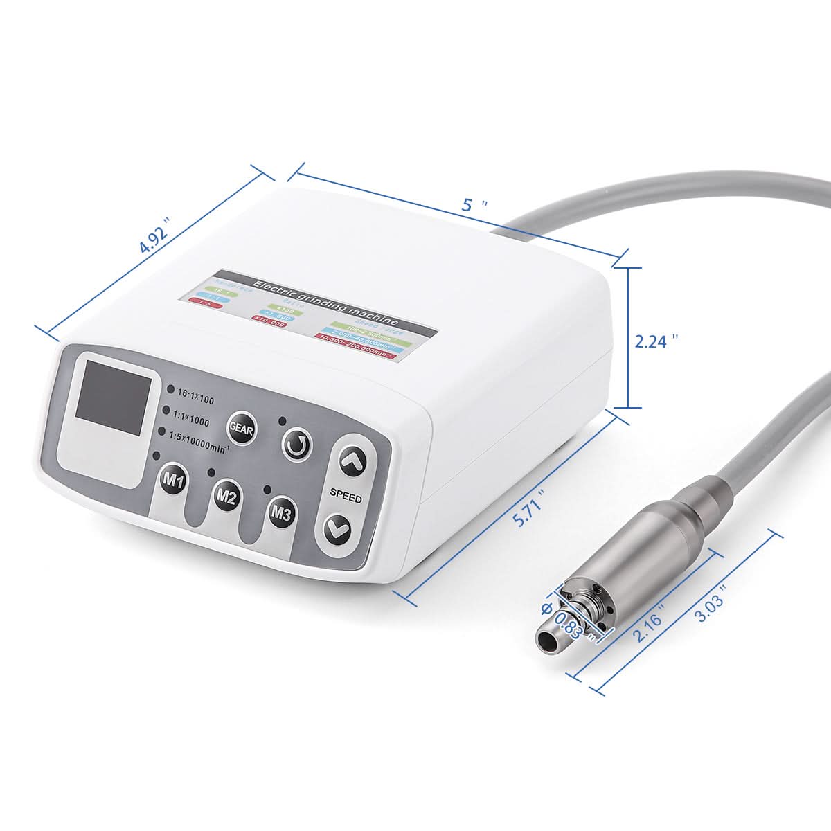 4 Hole LED Brushless Electric Micro Motor 1:1/1:5/16:1 Internal Spray 3 Memory Mode Integrated Handpiece Tube - pairaydental.com