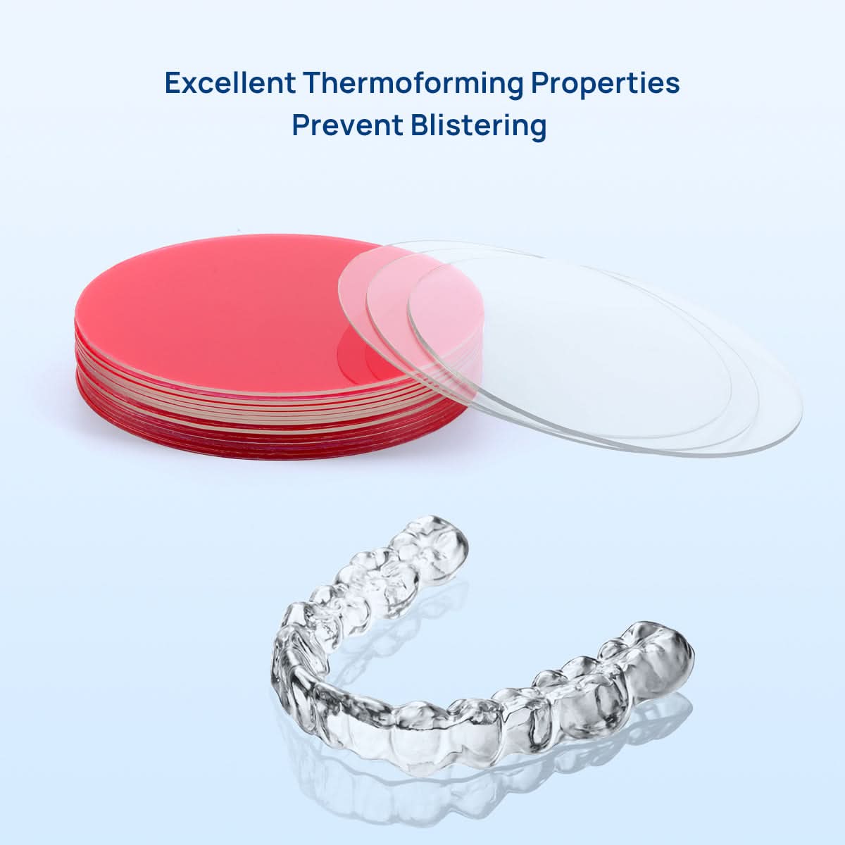 Dental Orthodontic Splint Retainer Vacuum Thermoforming Sheet Round So