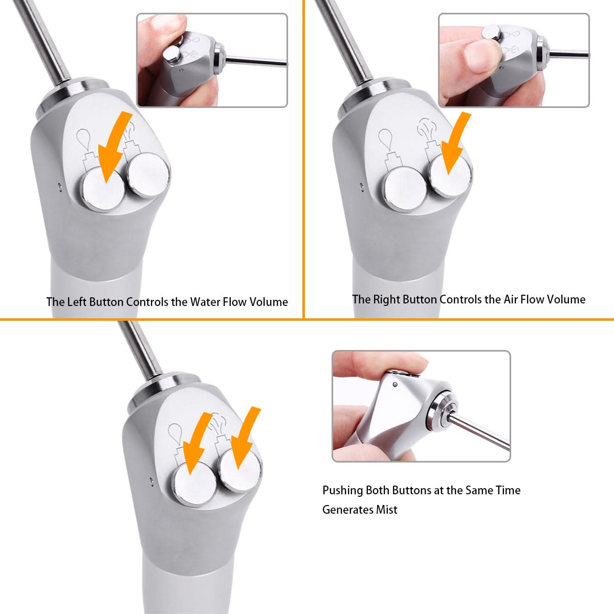 Dental 3 Way Air Water Spray Syringe With 2 Nozzles Tips dental-3-way-air-water-spray-syringe-with-2-nozzles-tips