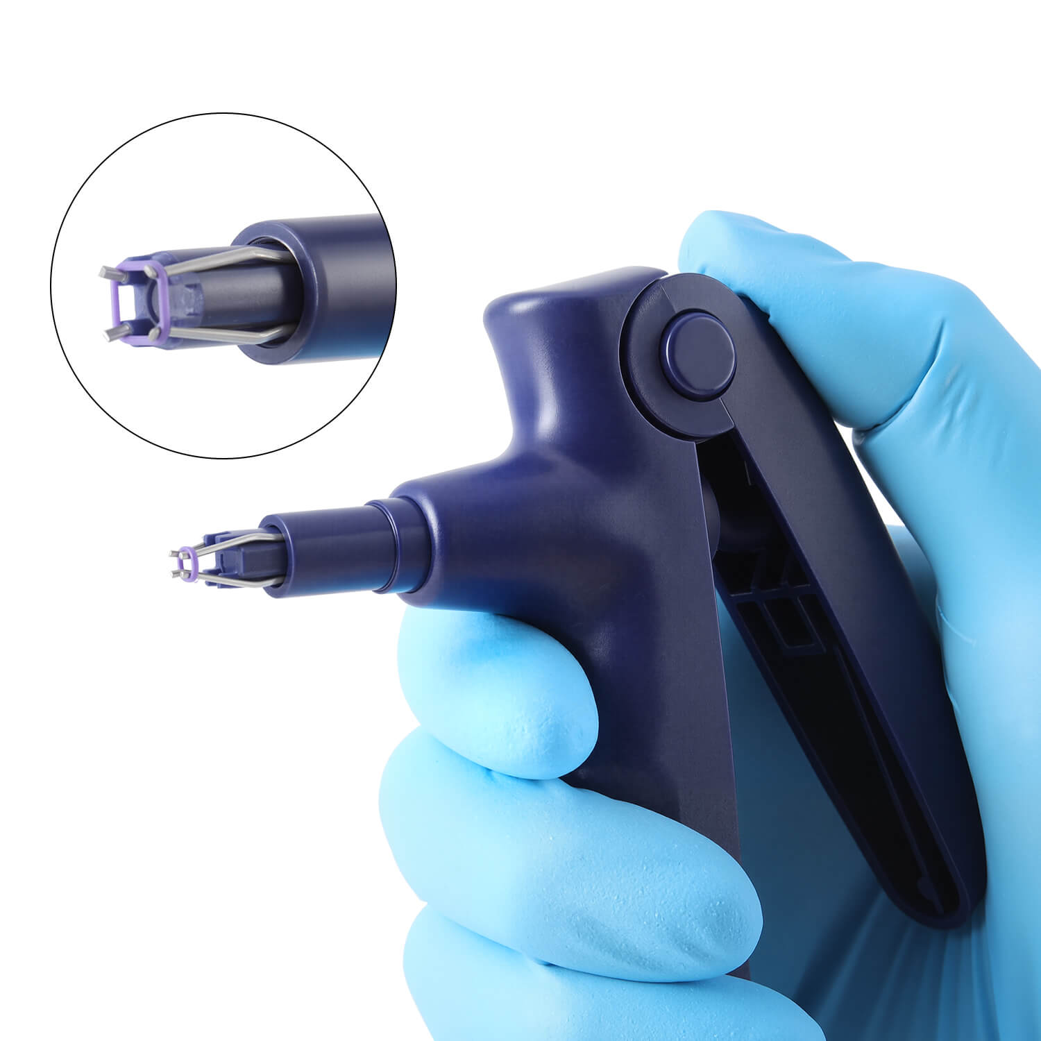 Dental Orthodontic Ligature Gun Dark Blue Dispenser for Elastic Ties 1Pc/Box - pairaydental.com