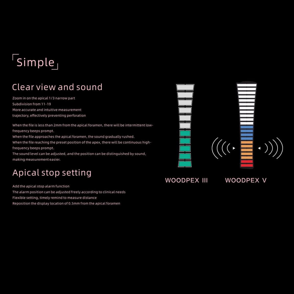 Woodpecker Woodpex V Apex Locator 4.5" LCD Connect - pairaydental.com