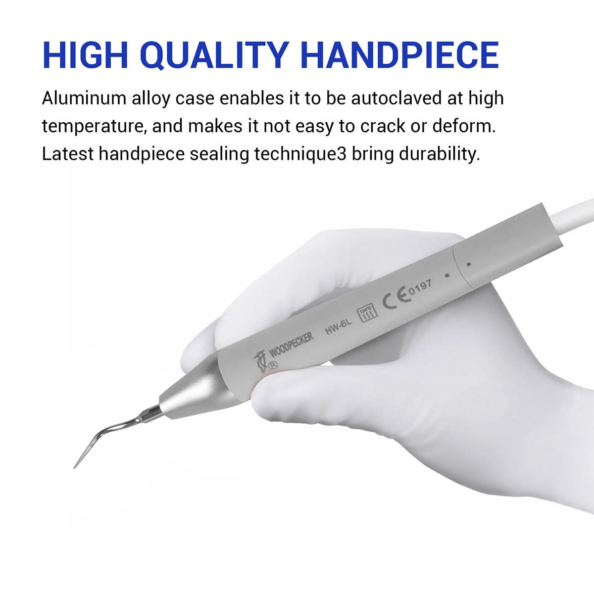 Woodpecker U6 LED Ultrasonic Scaler 7 Tips - pairaydental.com