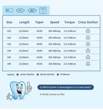 Dental Endo Blue Engine Use Rotary File 21/25mm Taper.04/.06 #15-40 6pcs/Pack - pairaydental.com