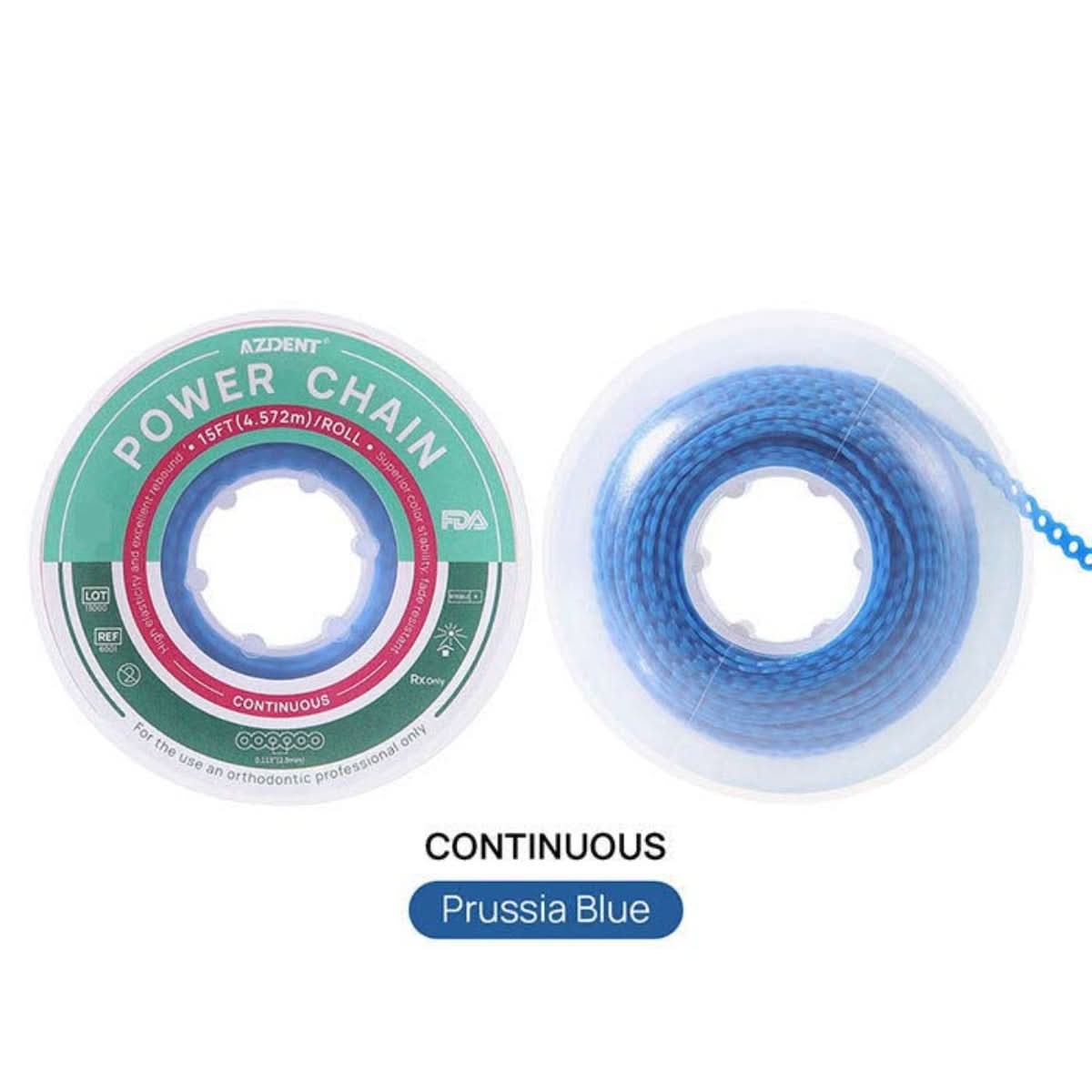 Orthodontic Elastic Power Chains 10 Colors 15 ft/Roll - pairaydental.com