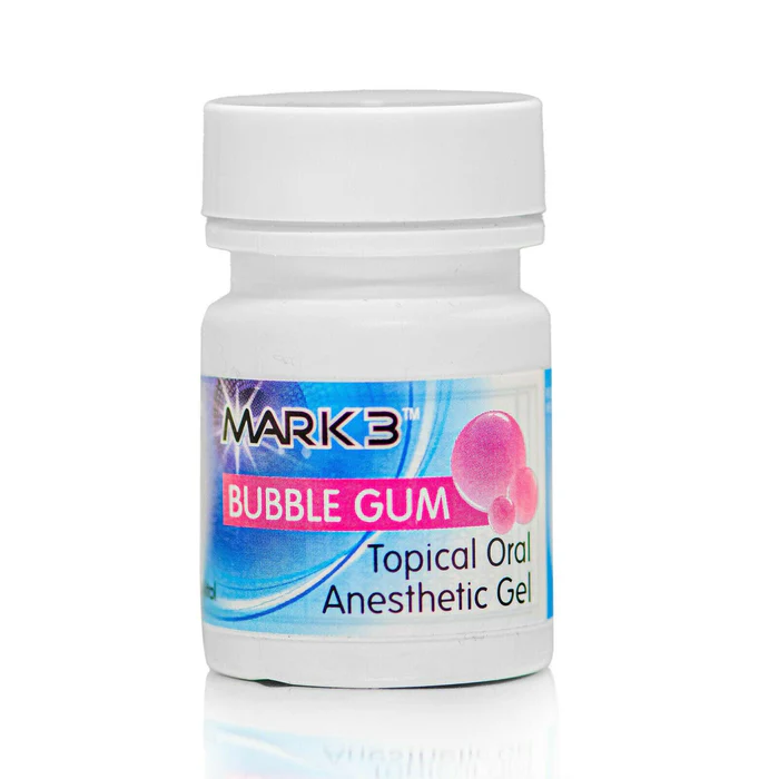 Mark3 Dental Topical Anesthetic Gel Benzocaine 20% 1oz Jar 6 Flavors
