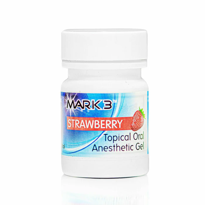 Mark3 Dental Topical Anesthetic Gel Benzocaine 20% 1oz Jar 6 Flavors