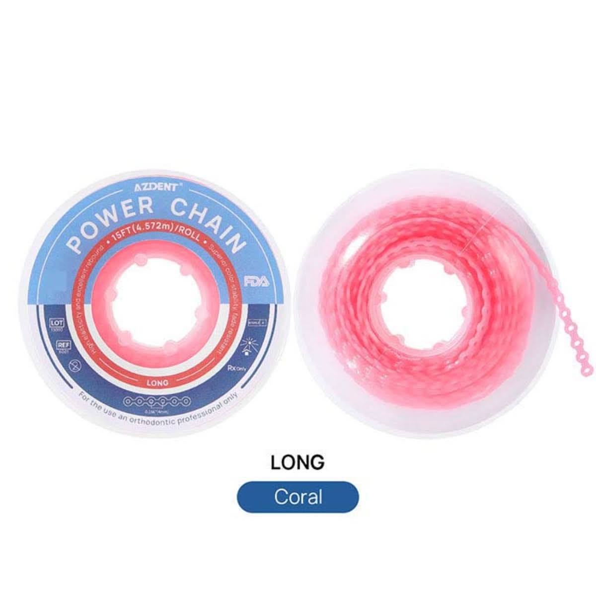 Orthodontic Elastic Power Chains 10 Colors 15 ft/Roll - pairaydental.com