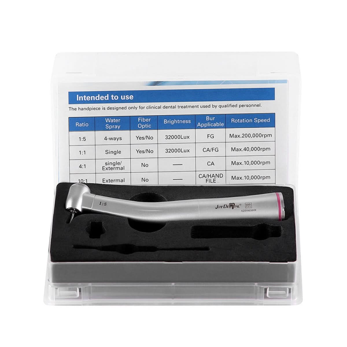 1:5 Electric Contra Angle Handpiece Internal Four Way Spray Push Button - pairaydental.com