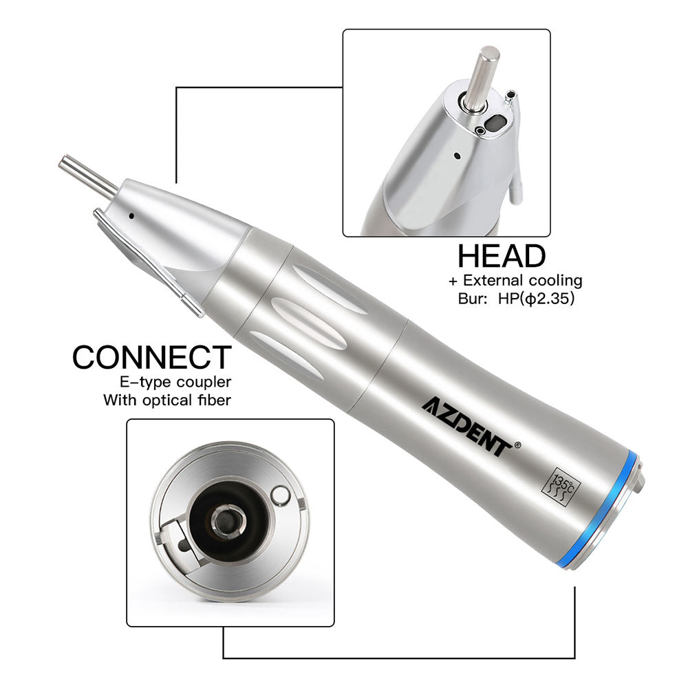 1:1 Fiber Optic Low Speed Straight Surgical Handpiece External Pipe - pairaydental.com