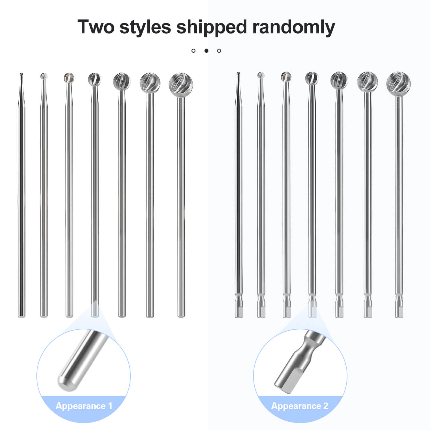 Dental Surgical HP Round Carbide Burs 70mm Head Sizes #1-7 for Oral Surgery & Bone Trimming 1Pc/Box - pairaydental.com