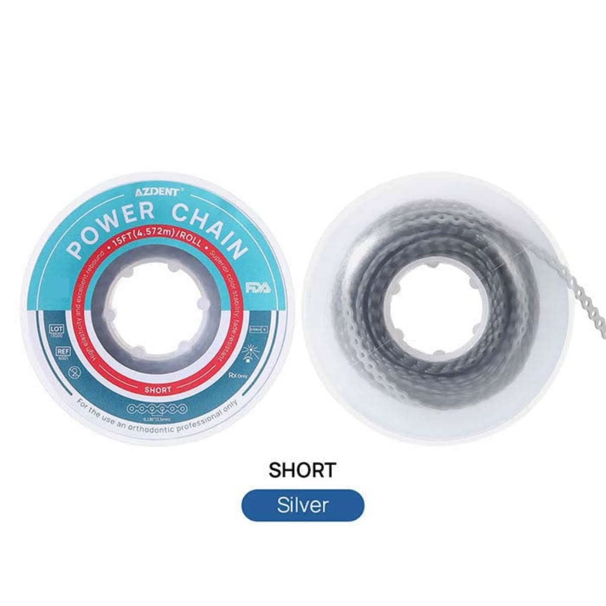 Orthodontic Elastic Power Chains 10 Colors 15 ft/Roll - pairaydental.com