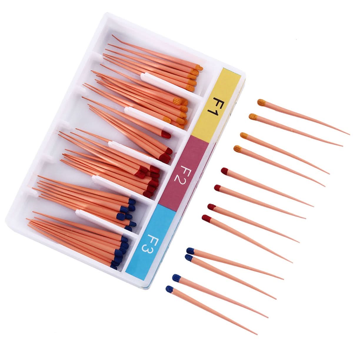 Gutta Percha Points Assorted F1 F2 F3 Color Coded 60pcs/Pack - pairaydental.com