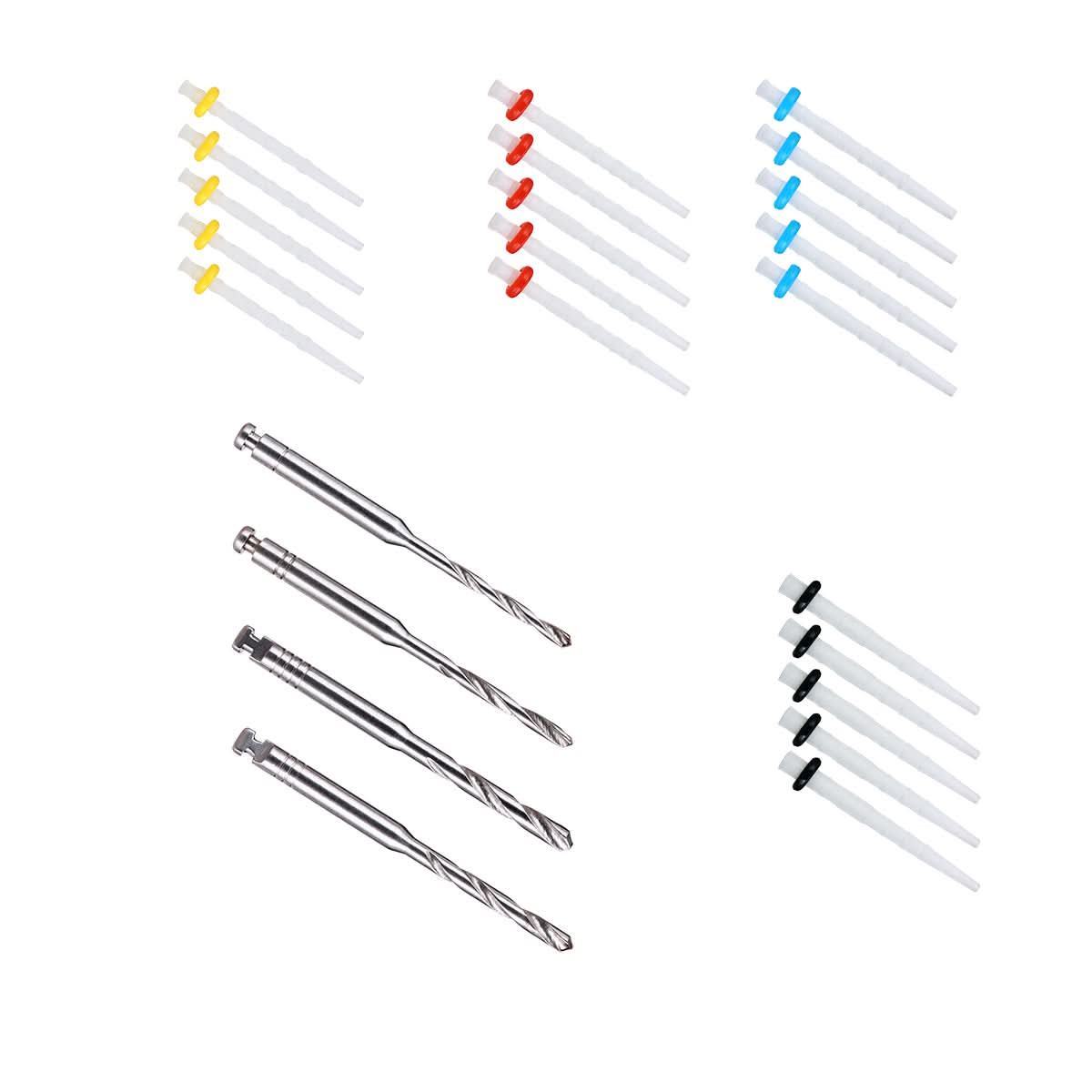Dental Quartz Fiber Post Teeth Restore 4 Drills& 20 Fiber Posts - pairaydental.com