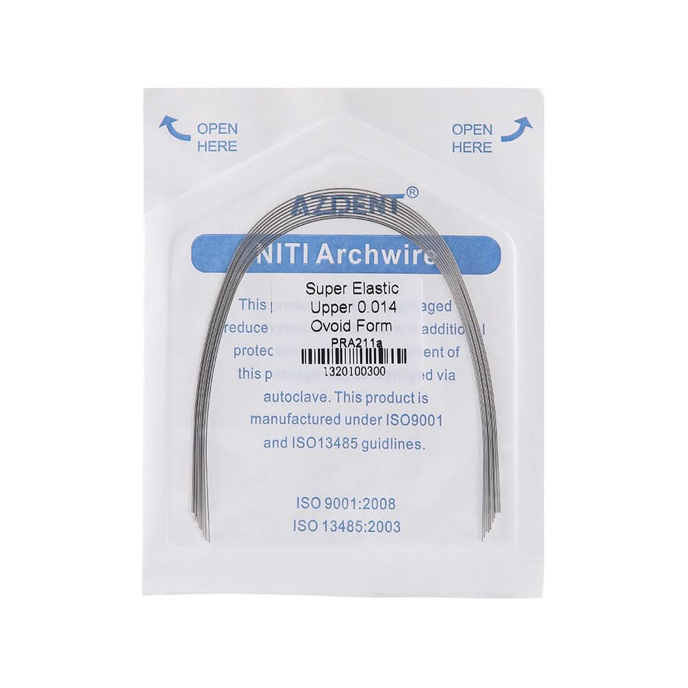 Archwire NiTi Super Elastic Ovoid Round 0.012-0.020 Upper/Lower 10pcs/Pack - pairaydental.com
