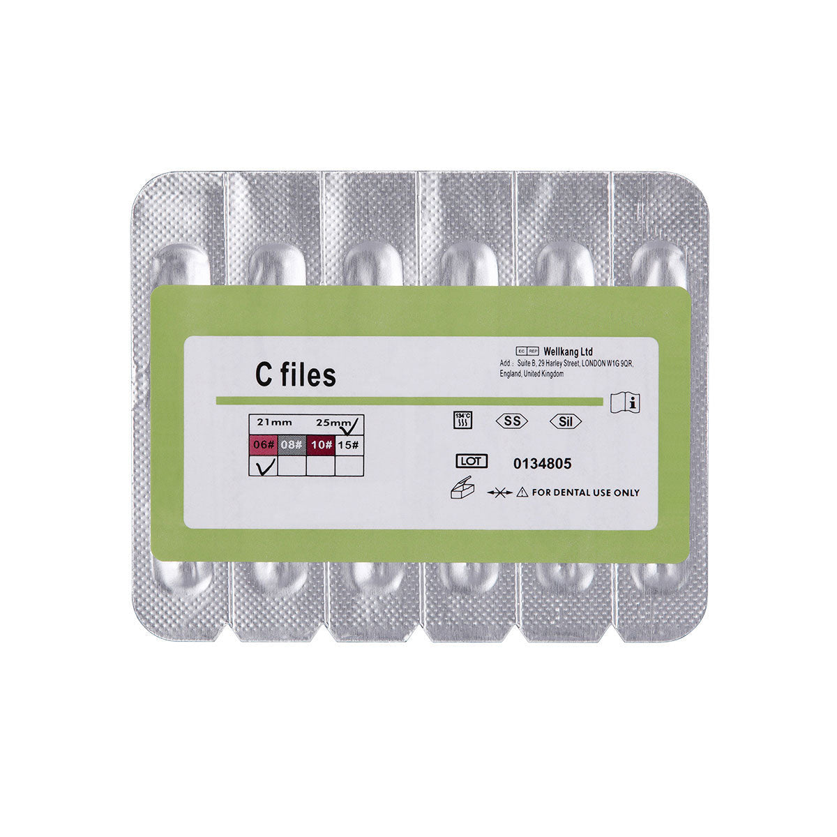 Endo C Files Hand Use Stainless Steel #6 25mm 6pcs/Pack - pairaydental.com