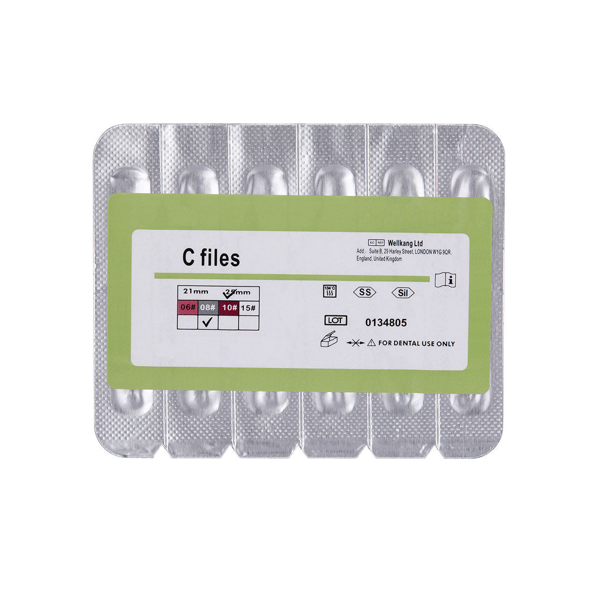 Endo C Files Hand Use Stainless Steel #8 25mm 6pcs/Pack - pairaydental.com