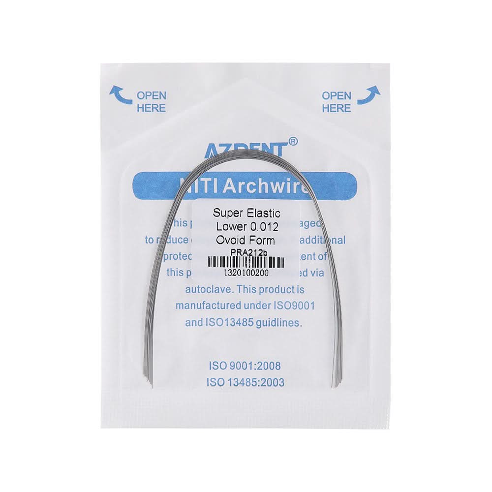 Archwire NiTi Super Elastic Ovoid Round 0.012-0.020 Upper/Lower 10pcs/Pack - pairaydental.com
