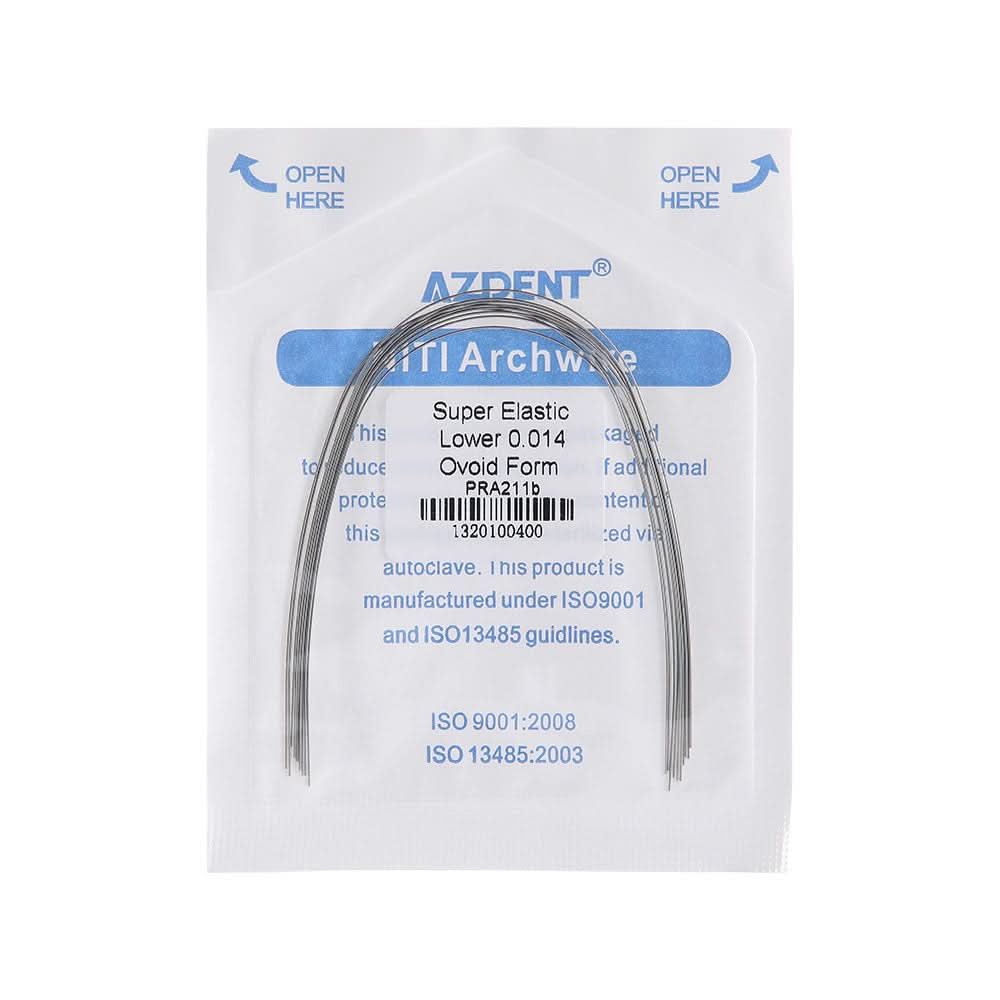 Archwire NiTi Super Elastic Ovoid Round 0.012-0.020 Upper/Lower 10pcs/Pack - pairaydental.com
