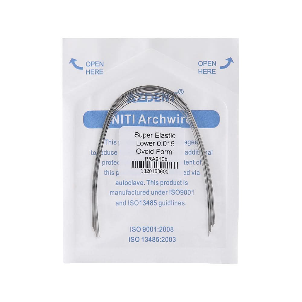 Archwire NiTi Super Elastic Ovoid Round 0.012-0.020 Upper/Lower 10pcs/Pack - pairaydental.com