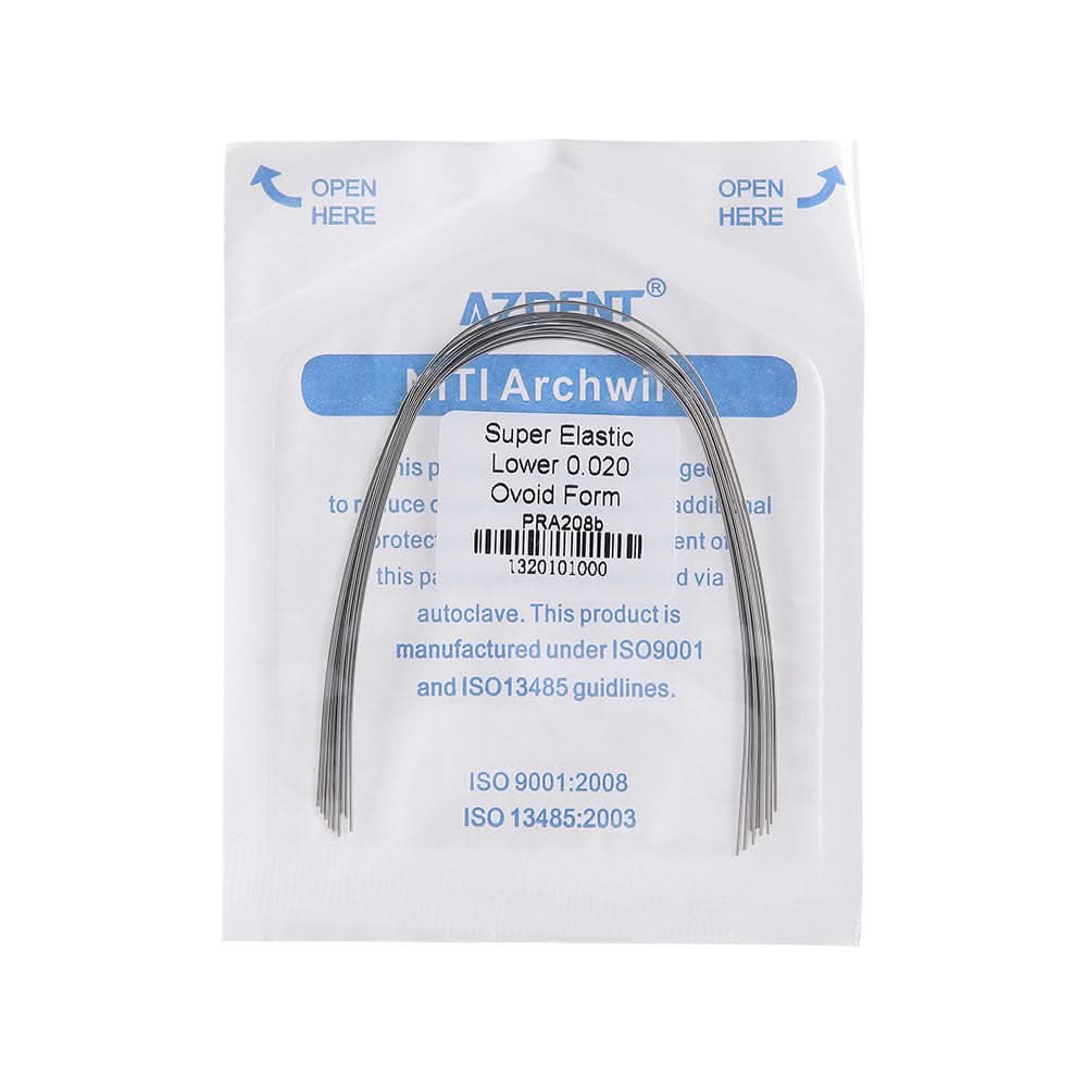 Archwire NiTi Super Elastic Ovoid Round 0.012-0.020 Upper/Lower 10pcs/Pack - pairaydental.com