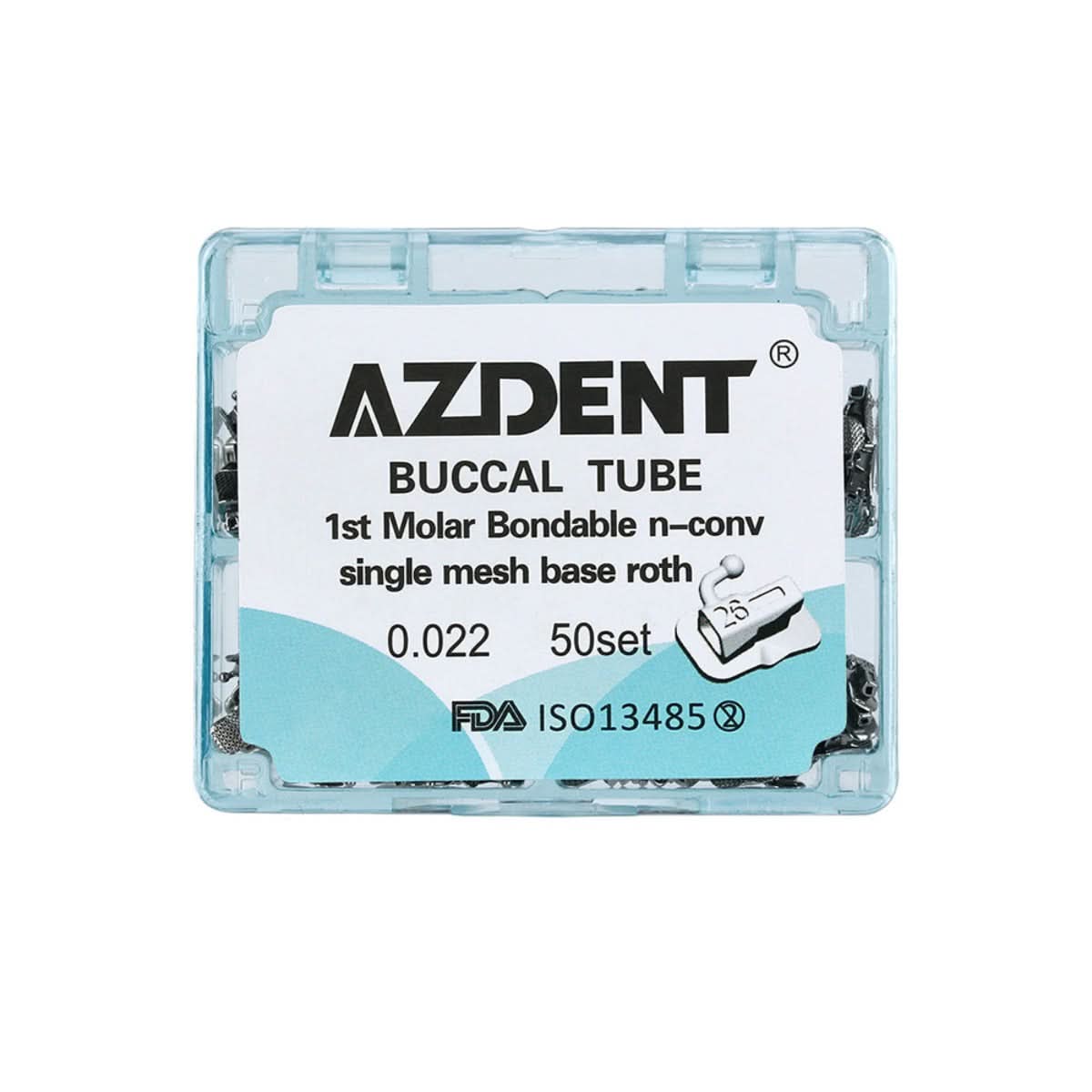 Buccal Tube 1st Molar Bondable Split Non-Convertible Roth 0.022 50Sets/box -pairaydental.com
